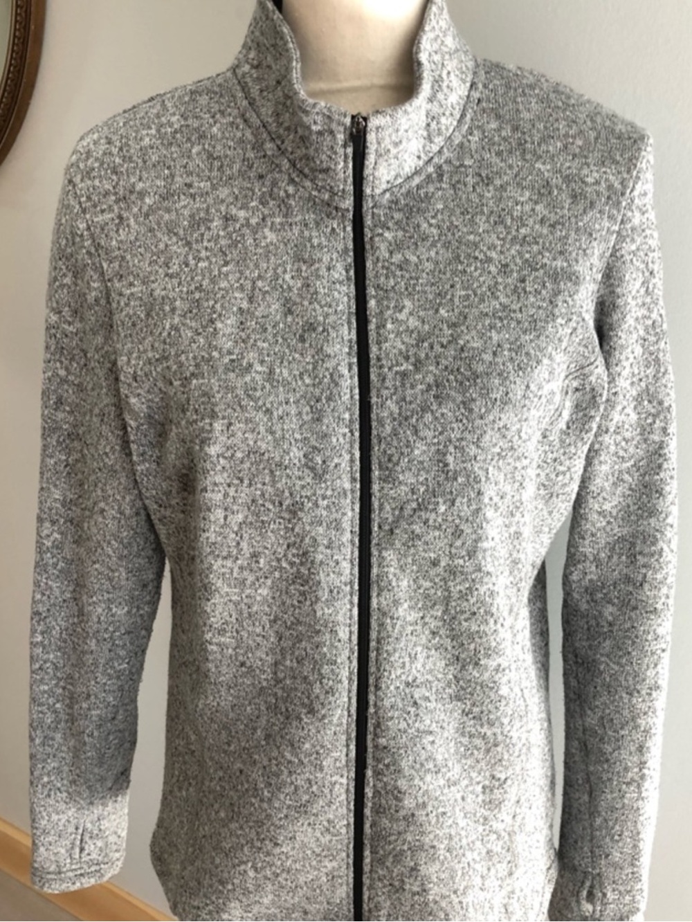 Danskin Now Athletic Full Zip Fleece Lined Jacket Size Large